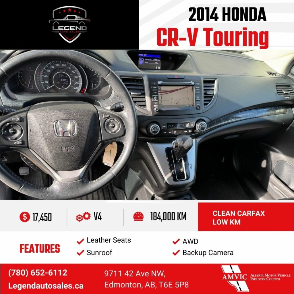 2014 Honda Cr-V Touring / Clean Carfax
